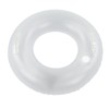 LED Inflatable Swim Ring with 2 Handles Transparent Swimming Floating