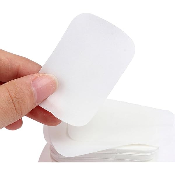 Pack of 100 White Soap Paper Sheets Portable Disposables Travel