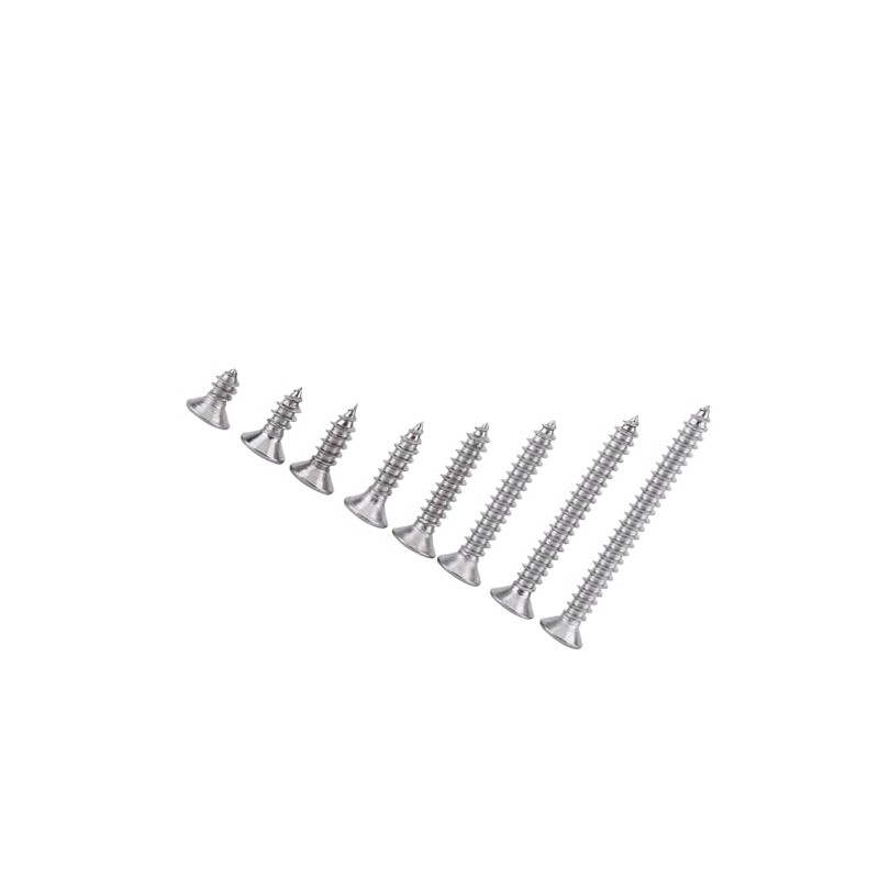 200 Uds M3 Acero Inoxidable SS304 Tornillos Autorroscantes Pan Flat