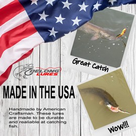 Delong Lures - Fishing Lures 13" Soft EEL Lure for Musky Pike Cobia Barracuda with 3 Hooks. Fresh Water and Salt Water Fishing Lure Glide Bait with Instructions