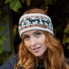 Pachamama Women Wool Ear Warmer Headband Fleece Lined Handknitted Black