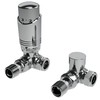 Chrome Thermostatic Radiator Valve Angled Corner Straight TRV Radiator Thermostat