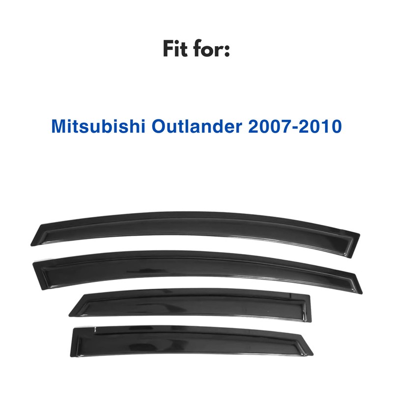 IG Window Visor for Mitsubishi Outlander 2007-2010, Rain Guard Tape-On