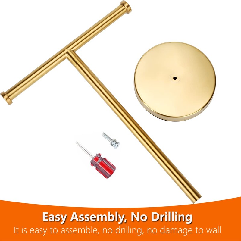 Kalitro Gold Towel Rack Hand Towel Stand, Bathroom Towel Holder