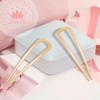 JIRIS 2PCS 4.2Inch French Hair Pins U-Shaped Pins for Women