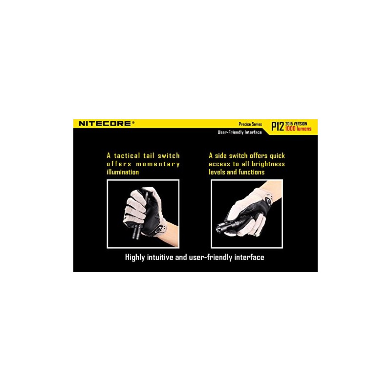 Bundle: Nitecore P12 2015 Edition LED Flashlight 1000 Lumens w/