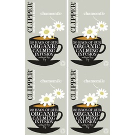 (4 PACK) - Clipper - Organic Chamomile | 20 Bag | 4 PACK BUNDLE