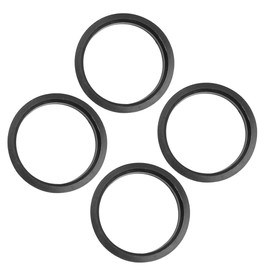 A ABSOPRO Hub Centric Rings 73.1 to 63.4mm Wheel Bore Center Black (Set of 4)