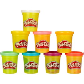Hasbro Play-Doh Rainbow Pack 8 x 56g Dosen, Bastel-Set mit hochwertiger Knetmasse in 8 fröhlichen Farben, fördert die Feinmotorik und das Gestalten, kreatives für Kinder ab 2 Jahren