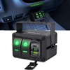 Nilight 2 Gang Rocker Switch Box 12V SPST ON Off