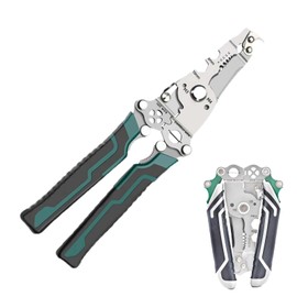 18 in 1 Foldable Wire Stripper/wire crimping tool, 2025 New Multi-function Wire Stripping Pliers, Wire Cutter, Wire Stripper Tool, Cable Stripper, Wire Clippers (Green)