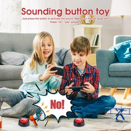 Living Today No Sound Button, Talking No Buzzer Buttons, Answer Buzzers Buttons for Game Show, Sound Button, Gag Gifts
