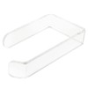 Toilet Roll Holder No Drilling Acrylic Transparent Wall Mount Toilet