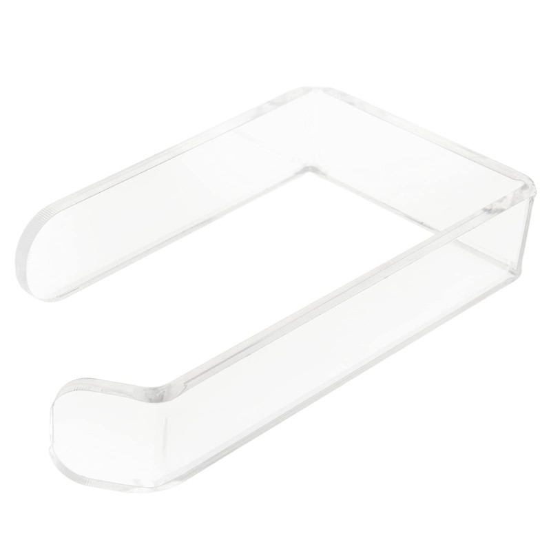 Toilet Roll Holder No Drilling Acrylic Transparent Wall Mount Toilet