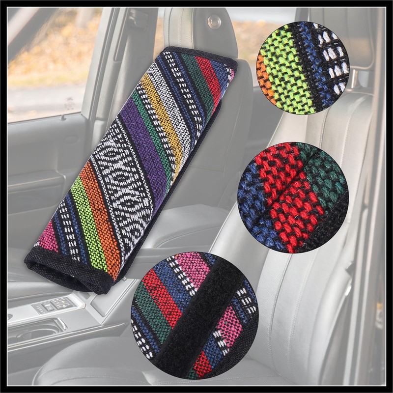 Hihaha 2pcs Universal Car Seat Belt Shoulder Pad Covers Linen