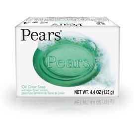 Pears Oil Clear Soap with Lemon Flower Extracts 4.4 oz (2 Pack)