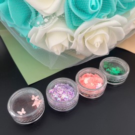 PG-M01 Super Cost Effective Combination Package Nail Parts, Butterfly, Flower, Leaves, Cherry Blossoms, Set, 3D Nail Art, Decorative Parts, Hologram, Nail Art Parts, Cute, Handmade Accessories for