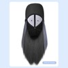 Short Straight Hair Wig with Cap Women's Baseball Cap Wigs