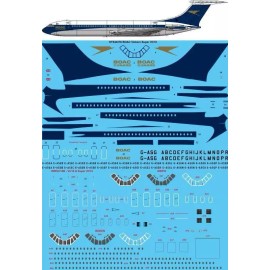 26Decal, AHS/LU STS44-276 BOAC Super VC-10 with Gold Foil Speedbird and BOAC decal 1/144 Scale