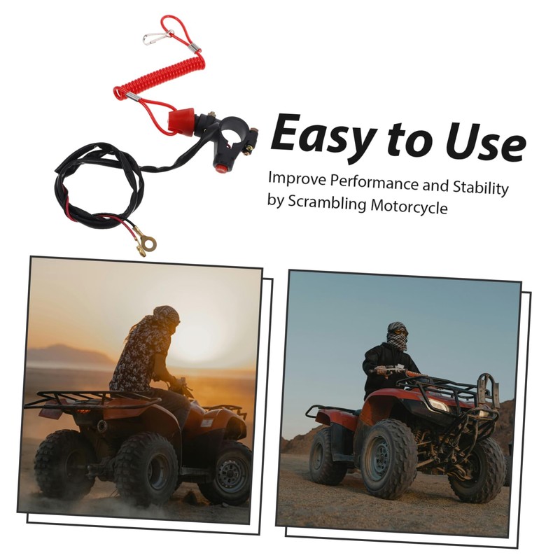 Ciieeo 1 Set Emergency Stop Kill Switch Lanyard for Offroad