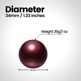 Perixx Peripro-303X2E Trackball 1.34" Replacement Ball for M570, M575, Perimice 517/520/717/720 and Other 1.34" Trackball Mouse - Glossy Red and Matte Red