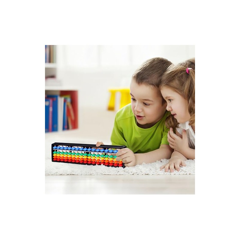 ibasenice ÁBaco De PláStico Multicolor, 17 Varillas para MatemáTicas