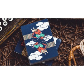 Murphy's Magic Supplies, Inc. The Dragon (Blue Gold Plated) Playing Cards