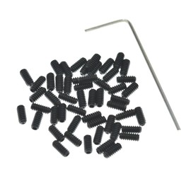 Dopro 100-Pack US #4-40 x 1/4" Black Guitar Bridge Saddle Height Adjustment Screws