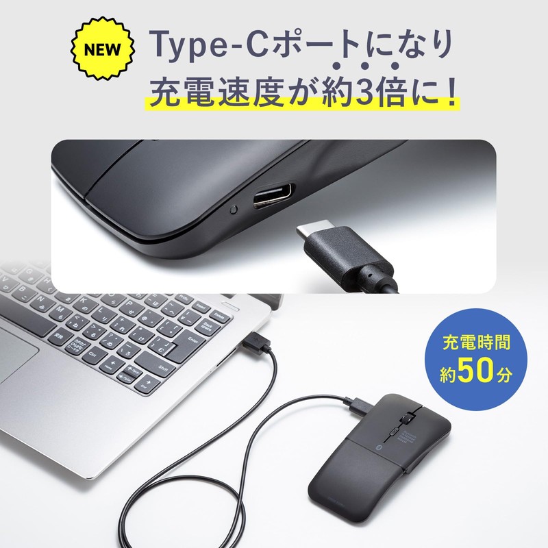 Sanwa Supply Silent Bluetooth 5.0 IR LED Mouse (3 Buttons,