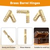 sourcing map 20Pcs Invisible Barrel Hinges, 4x25mm Brass Concealed Hinge,