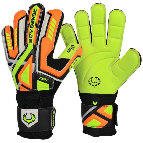 Renegade GK Fury Volt Goalie Gloves with Pro-Tek Finger Spines
