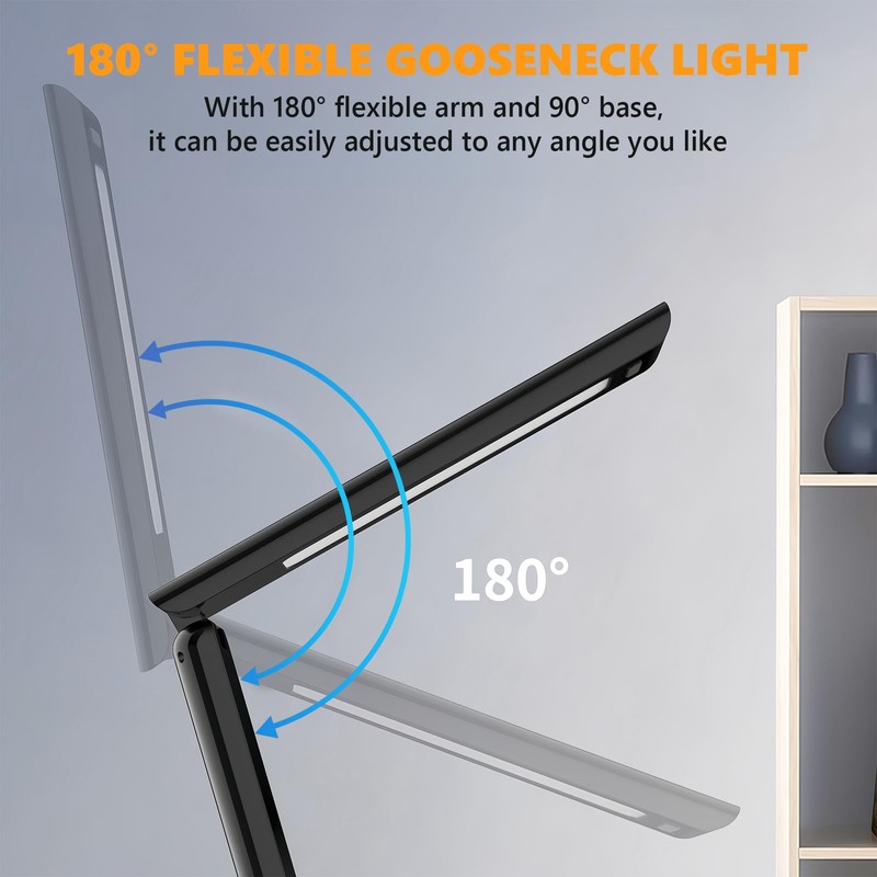 AMFUN Desk Lamp, Eye-Caring LED Table Lamp, 3 Color Modes,USB