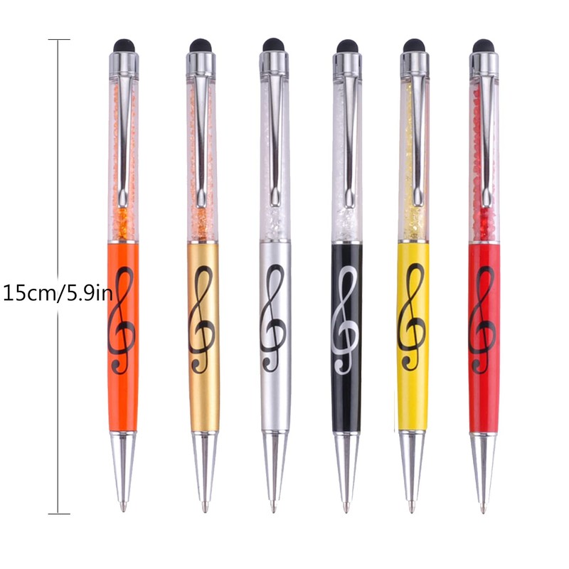 6 Pcs Stylus Pen Crystal Capacitive Ballpoint Pen Diamond Retractable