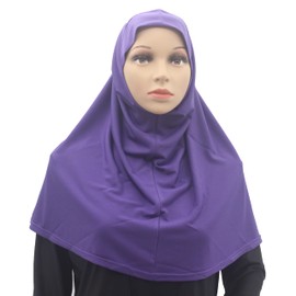 Modest Beauty One-Piece Muslim Scarf Hijab Islamic Arab Head Wrap Solid Color for Women