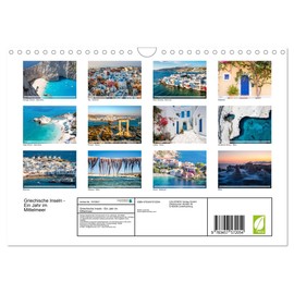 Greek Islands - A Year in the Mediterranean Sea (Wall Calendar 2026 DIN A4 Landscape), CALVENDO Monthly Calendar