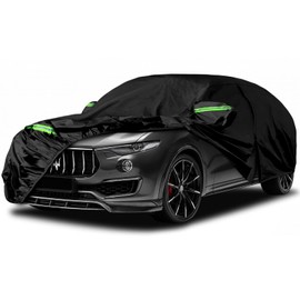 Waterproof Car Covers Replace for 2016-2024 Maserati Levante, 6 Layers All Weather Custom-fit Car Cover with Zipper Door & Windproof Bands for Snow Rain Dust Hail Protection (Levante)