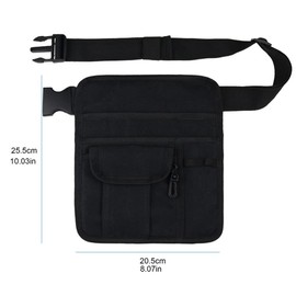 Server Waist Pouch Utility Tool Belt Money Bag Restaurant Apron with Adjustable Belt for Waiter Waitress Fanny Pack Pocket Organizer