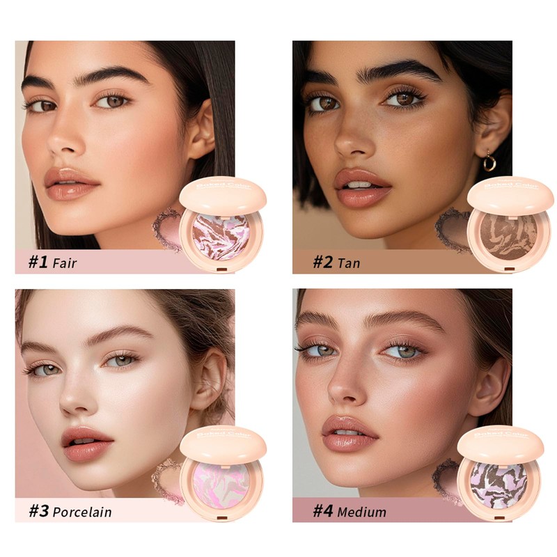 Baked Colour Correcting Powder Foundation – Lightweight Baked Foundation for