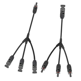 OBLLAR Solar Y Branch Connectors Solar Panel Parallel Connectors 1 to 3 Solar Cable Wire Plug Tool Kit (M/FFF and F/MMM)