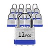 Padlocks with Same Key, LQYN 12 Pcs Laminated Keyed Padlock