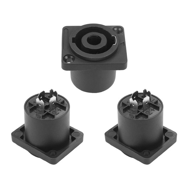 Heyiarbeit Mini XLR Female Adapter Coupler Adapters 4 Pin Femalea