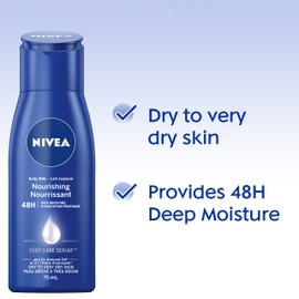 NIVEA Nourishing Body Milk | 48H Smoother Skin, 75ml