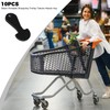 10 Pcs Black Portable Shopping Trolley Tokens Master Key，Key Unlocker