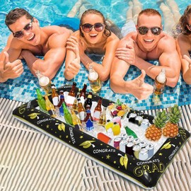 Inflatable Pool Bar | Pool Blow up Coolers,Portable Floating Tray for Buffet Ice Food Beverage Salad BBQ Outdoors Picnic Use