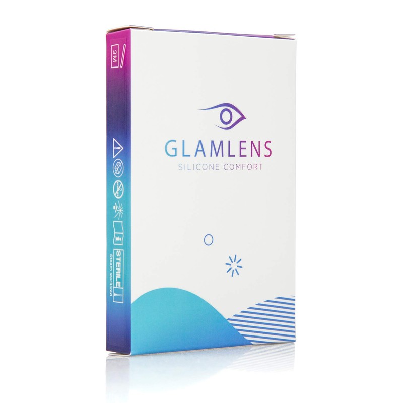 GLAMLENS Kontaktlinsen farbig mit Stärke farbige Cagliari Blue Monatslinsen weiche