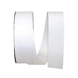 Reliant Ribbon Grosgrain Texture Ribbon, 1-1/2 Inch X 50 Yards, White