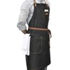 DingSay Trendy Denim Chef Apron with Pockets, Mens Womens Professional