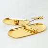 Set of 2pcs Gold Oval Tray Stainless Steel Cosmetics Jewelry