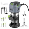 WORKPRO Compact Router Kit 6.5 Amp Corded Hand Trimmer Router