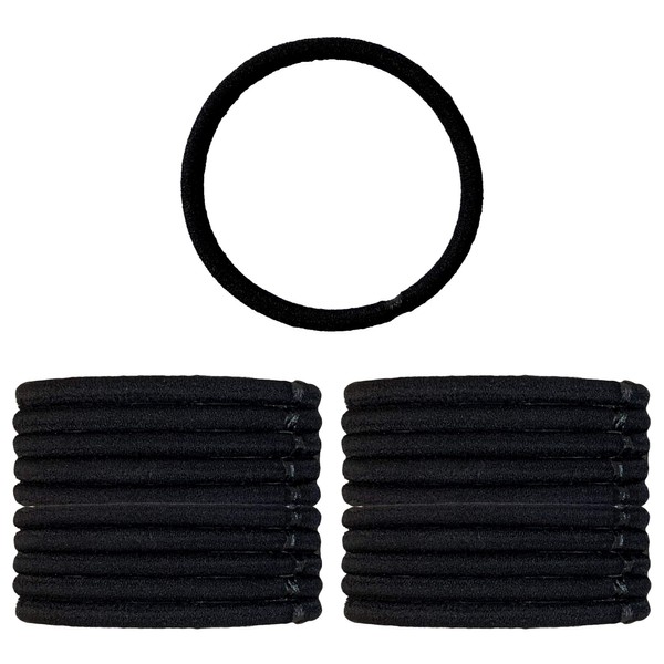 Craft Shop CLAN Hear Rubber Ring Rubber Inner Diameter 2.0 inches (5 cm) Thickness 0.2 inches (4 mm) Black Set of 20